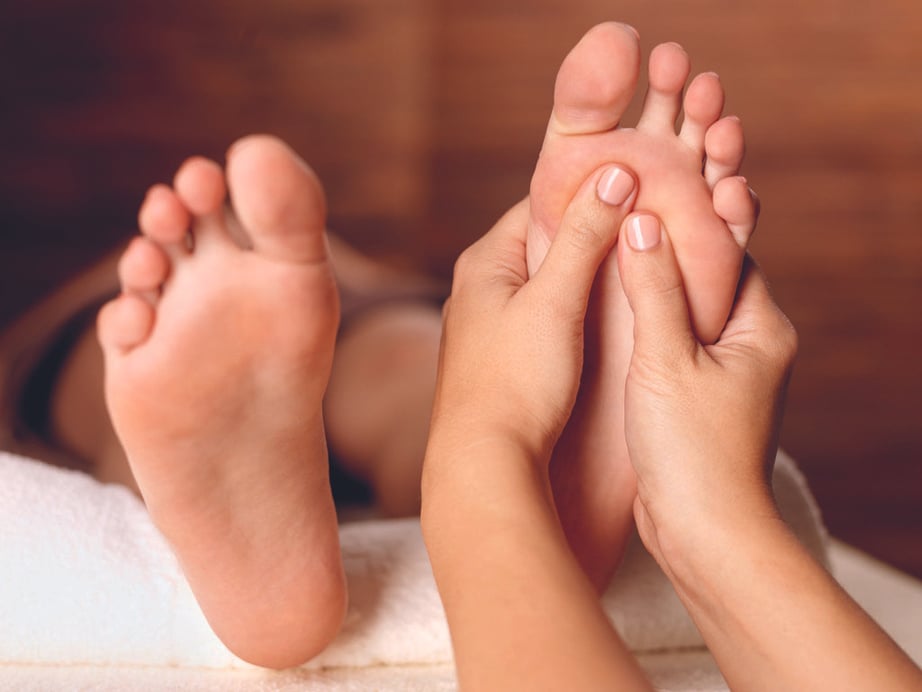 Person Receiving a Foot Massage